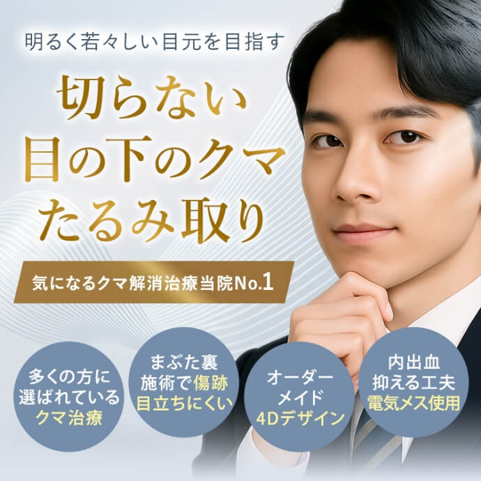 切らない目の下のクマ・たるみ取り