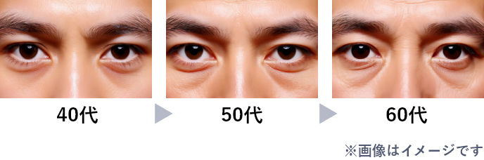 40代・50代・60代の比較イメージ