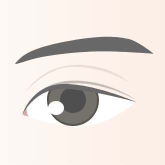 上まぶたのたるみが被さってしまった目元