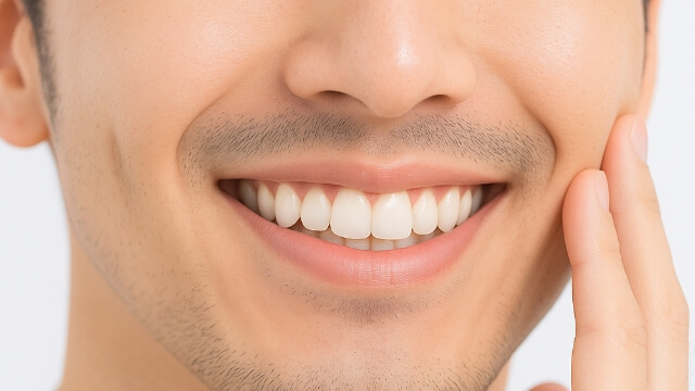 自然に口角を上げ若々しい口元を目指す