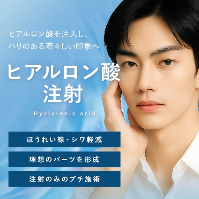 ヒアルロン酸を注入し、ハリのある若々しい印象へ ヒアルロン酸注射