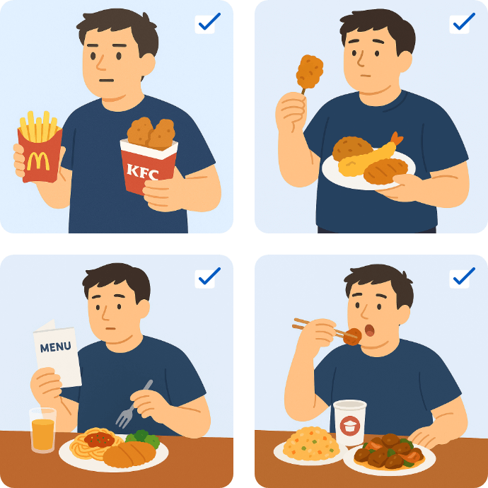 オルリファストが向いている食生活タイプ