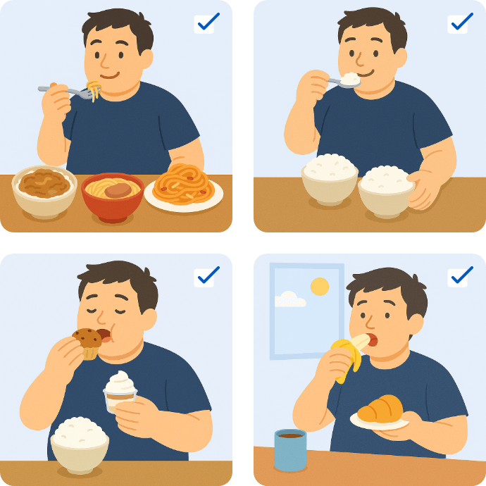 アカルボースが向いている食生活タイプ