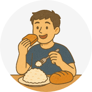 Q3.パンやごはんが好き