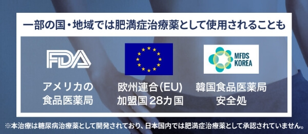 海外では肥満治療薬として使用