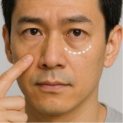 目の下のくぼみやクマ