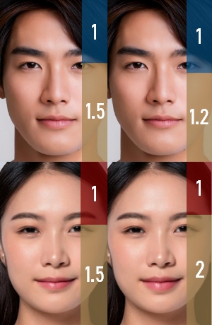 女性と比べふっくら感は控えめに