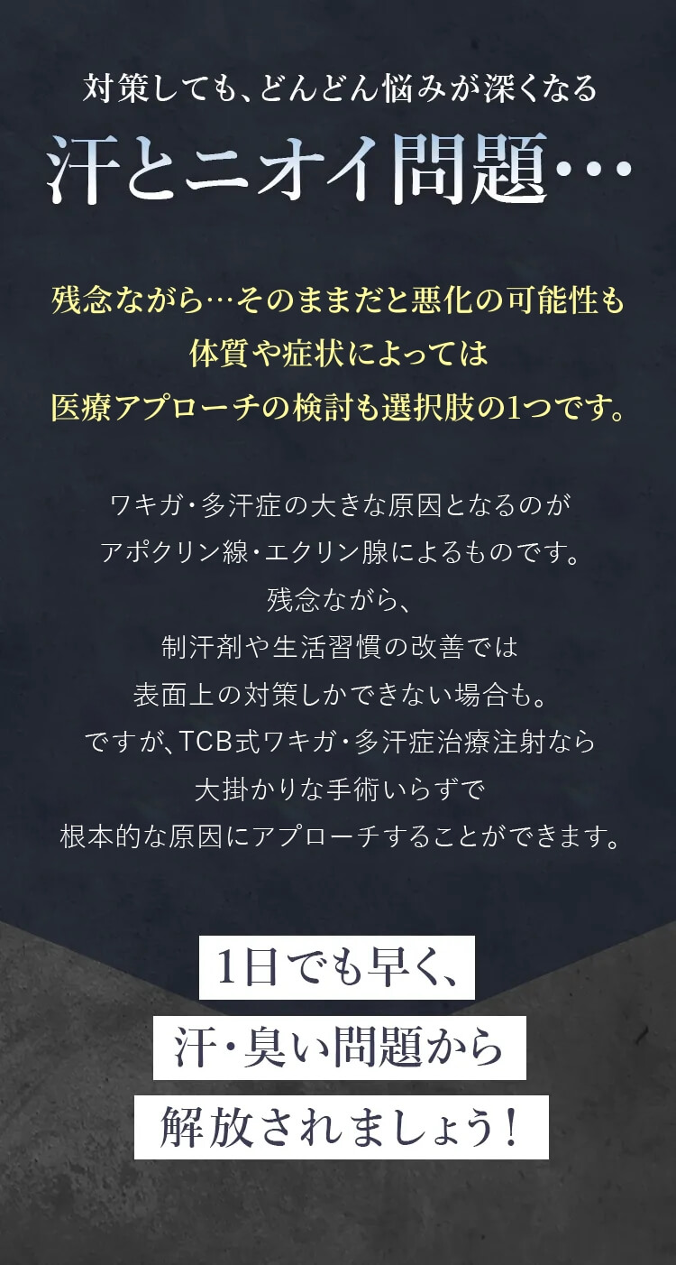 対策しても、どんどん悩みが深くなる汗とニオイ問題・・・
